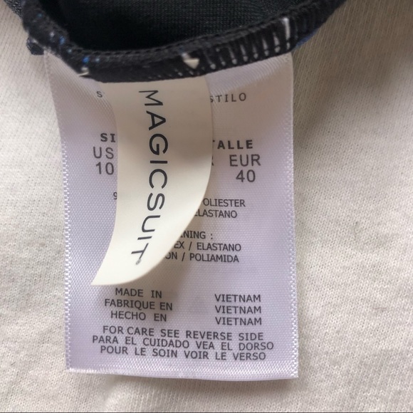 ❤️Magicsuit Rita Ruffle Tiered Multicolored Swim Swimwear Tankini Tank Top Sz 10 - Picture 7 of 8